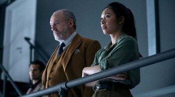 Liam Cunningham as Thomas Wade and Jess Hong as Jin Cheng in 3 Body Problem on Netflix. (Image via Instagram)