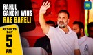 Rahul Gandhi Wins Rae Bareli, Uttar Pradesh  By A Margin Of 3.9 Lakh Votes