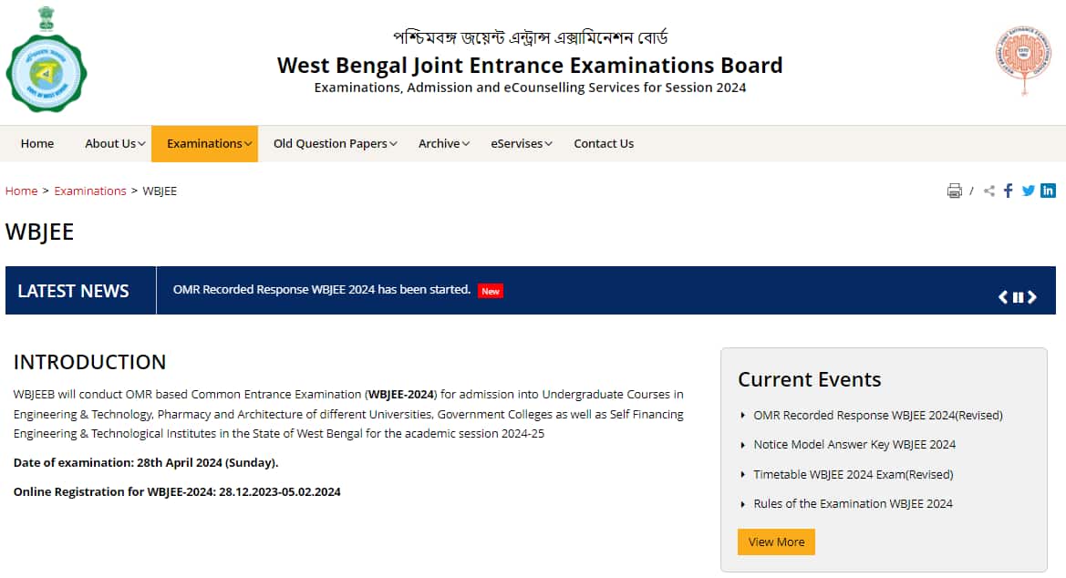 WBJEE 2024 Final Answer Key Released At Wbjeeb.nic.in, Download Link Here