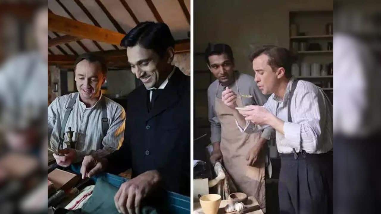 Pratik Gandhi shares BTS stills with 'Harry Potter' actor Tom Felton on 'Gandhi' sets