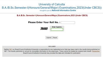 Calcutta University Result 2024