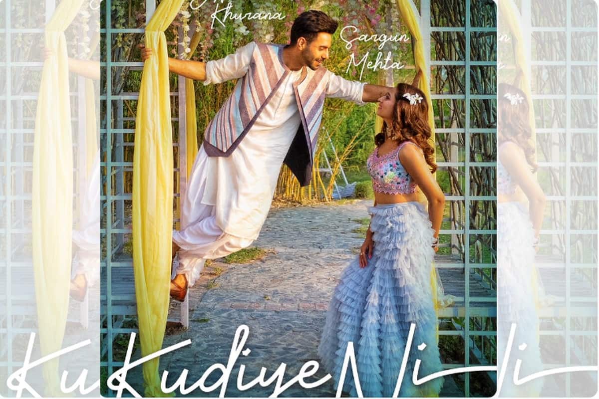 "Kudiye Ni" features Aparshakti Khurana and Sargun Mehta in a lively and passionate performance.