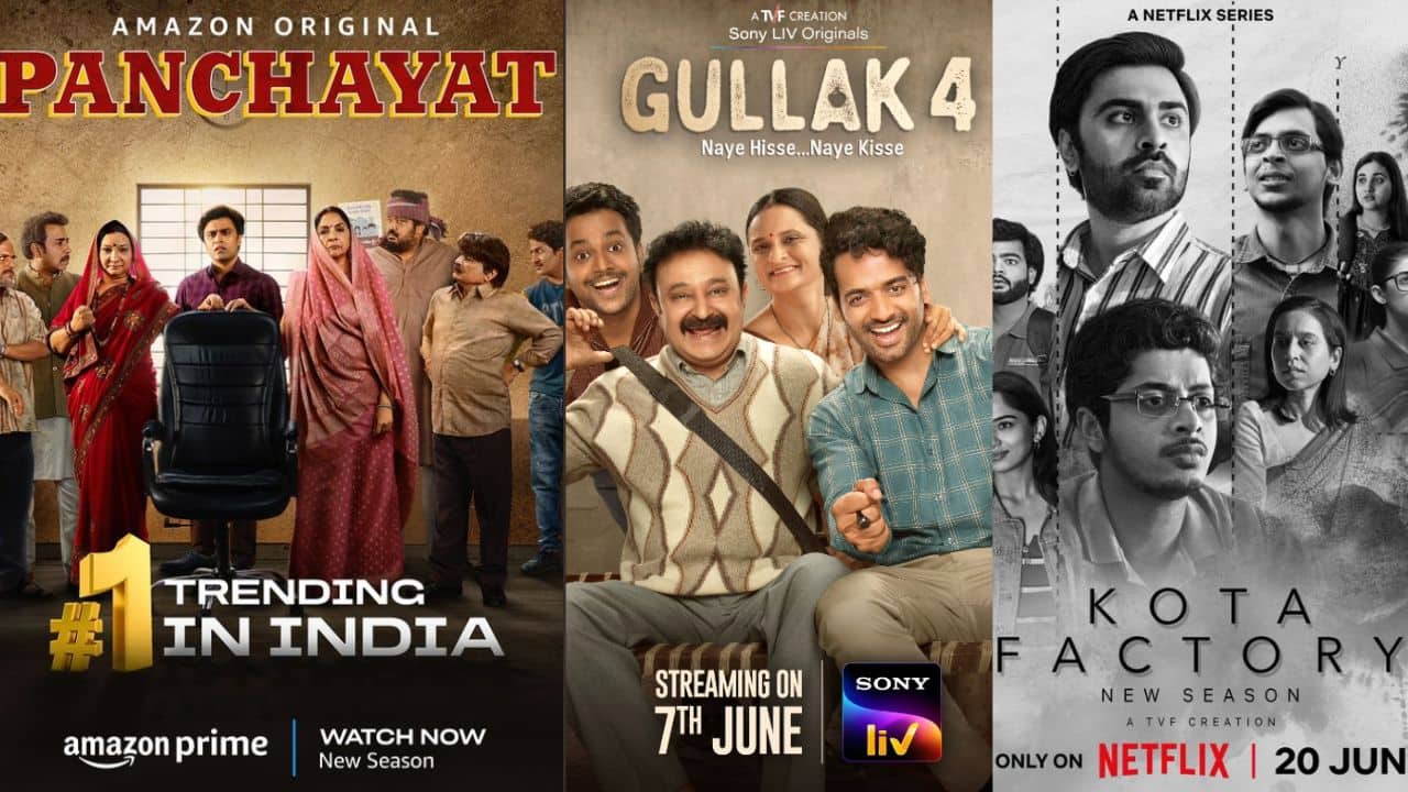 'Panchayat S3', 'Gullak S4', and 'Kota Factory S3', make it to the top 10 shows of India as per Ormax
