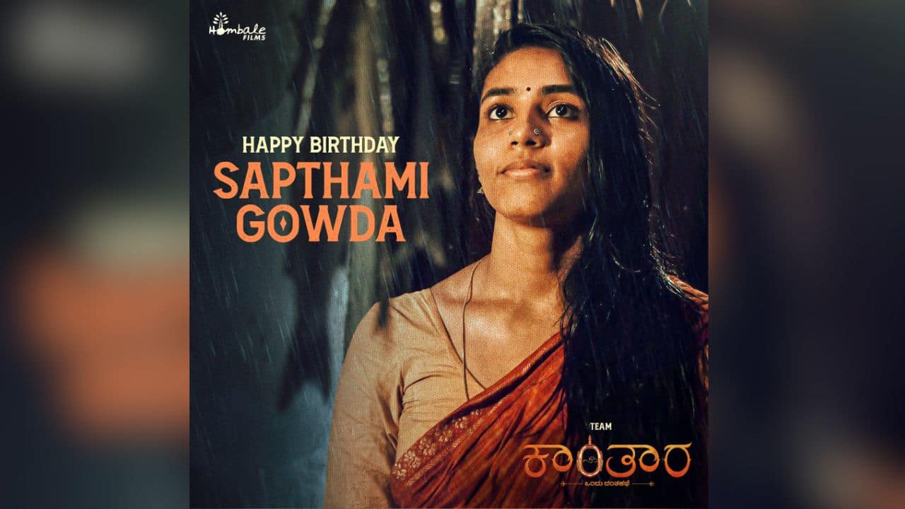 Kantara makers extend their heartfelt birthday wishes to actress Sapthami Gowda!