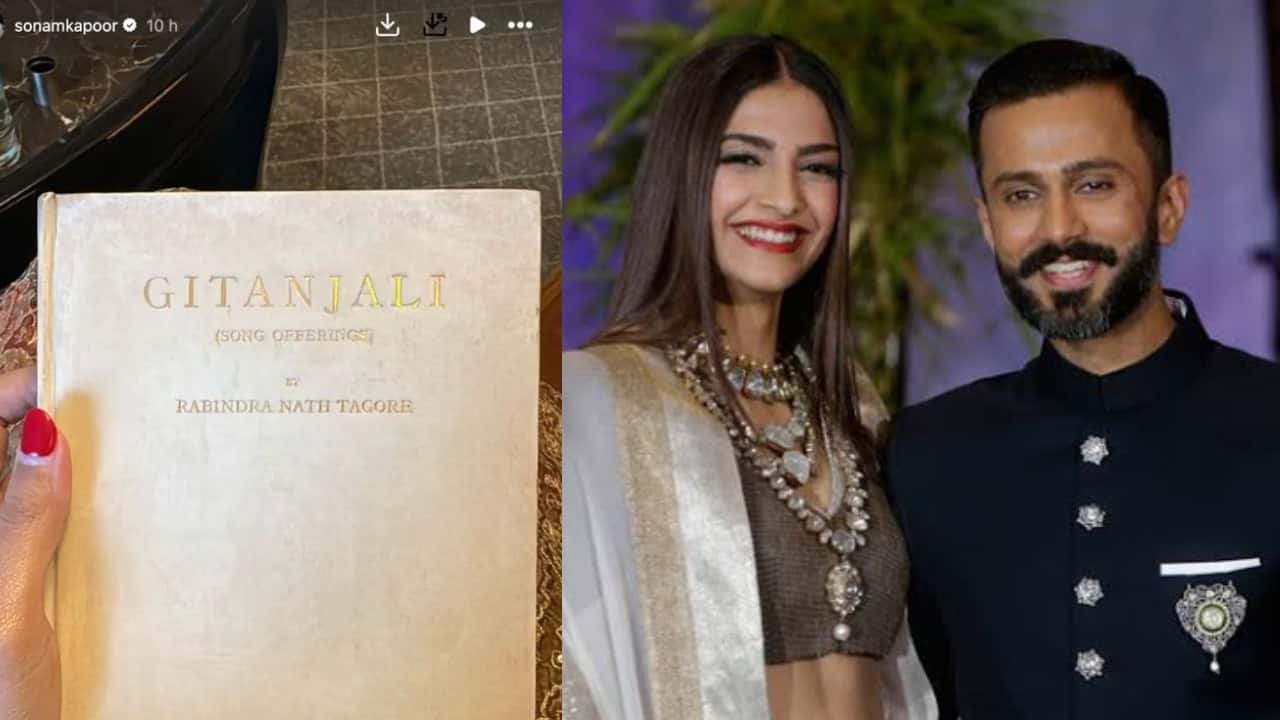 Sonam Kapoor receives Rabindranath Tagore's famous poetry collection ‘Gitanjali’ first edition from husband Anand Ahuja as birthday gift