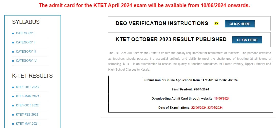 KTET Hall Ticket 2024 Out Today At Ktet.kerala.gov.in, Here's How To Check