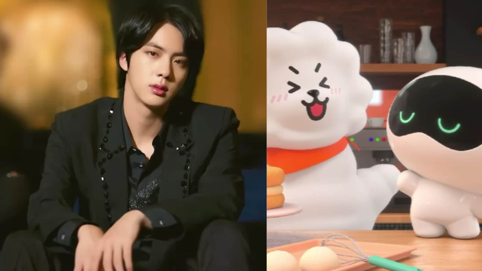 BTS' Jin's BT21 character RJ and Wootteo prepare for his return from  military - watch video