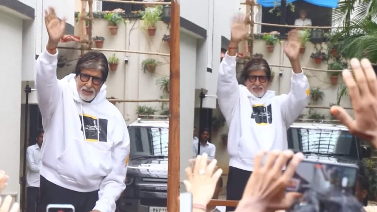 Amitabh Bachchan waves and greets fans outside his ‘Jalsa’ residence in Mumbai Amitabh Bachchan waves and greets fans outside his ‘Jalsa’ residence in Mumbai
