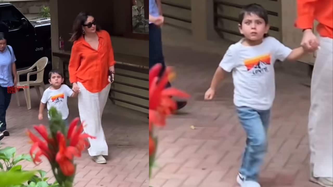 Kareena Kapoor's younger son Jeh gets angry at Paparazzi while walking with mom, watch video
