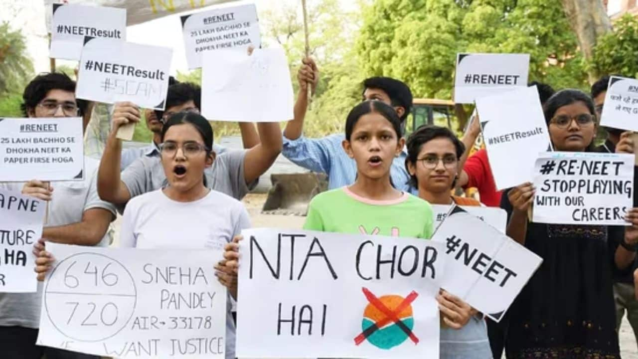 NEET-UG result protest in West Bengal: Students decry NEET exam issues and admission delays