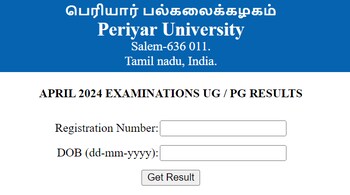 Periyar University Results 2024