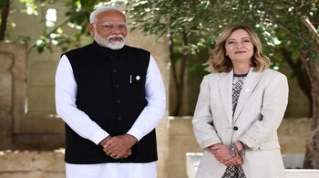 Italy's Giorgia Meloni and PM Narendra Modi. (File image)