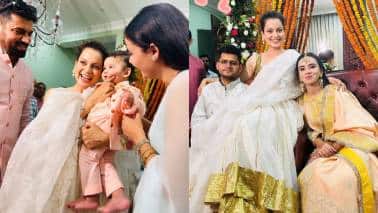 Kangana Ranaut attends brother Varun's wedding, wishes him with ...