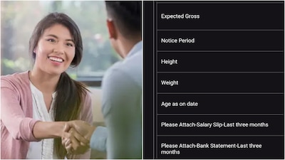 Indian woman asked for height, weight, full length photo by HR during recruitment process. See post