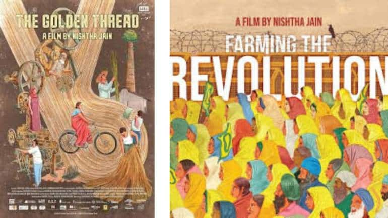 Posters of Nishtha Jain's films.