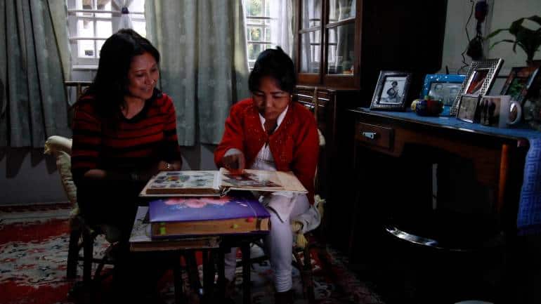 Hasina Kharbhih (left) with Ella Sangma in a still from the documentary film 'From the Shadows'.