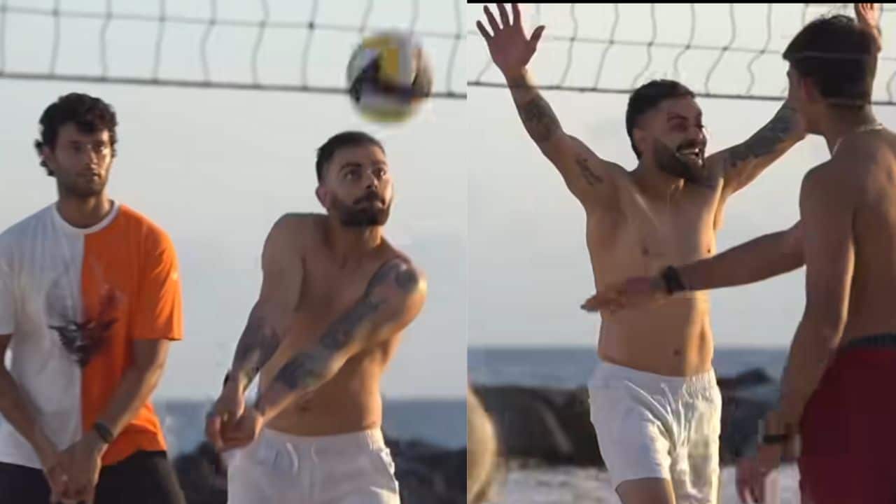 T20 World Cup: Virat Kohli, Hardik Pandya and other Indian cricketers spotted playing beach volleyball at Barbados after their match got cancelled against Canada