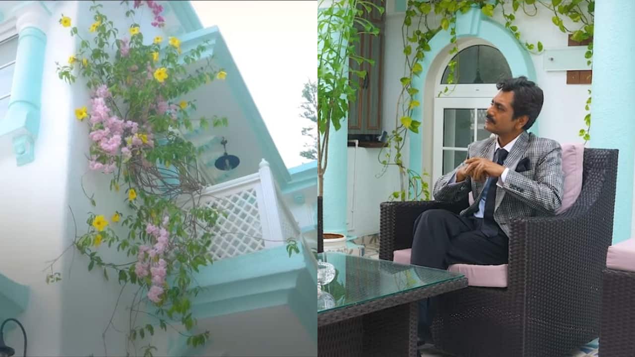 Nawazuddin Siddiqui's classic white and blue bungalow in Versova, Mumbai is designed by the actor himself, see pics here