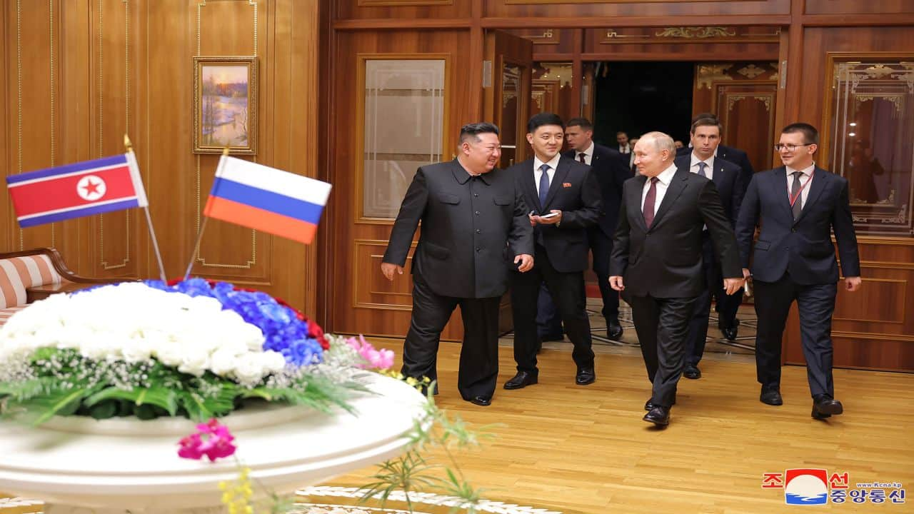 Vladimir Putin in North Korea to boost defence ties