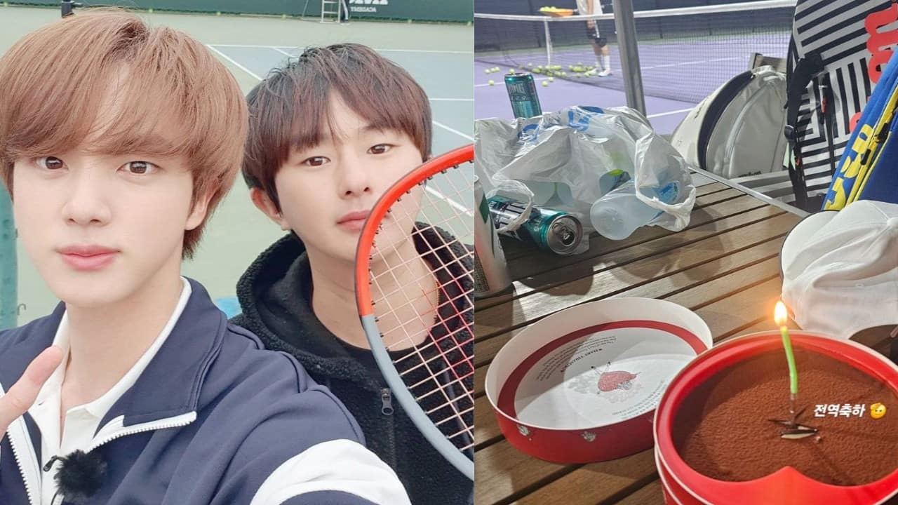 BTS' Jin resumes tennis training post military discharge - view pic
