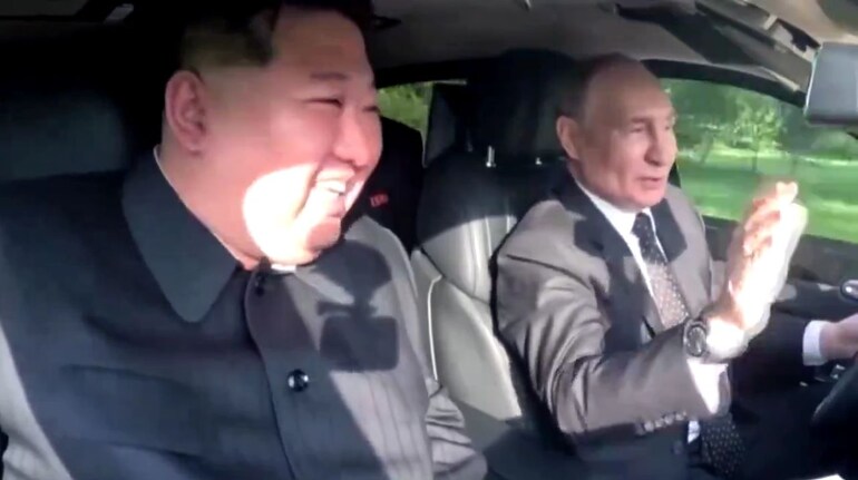 Putin gifts Kim Jong Un luxury limousine, takes him out for a spin: Watch