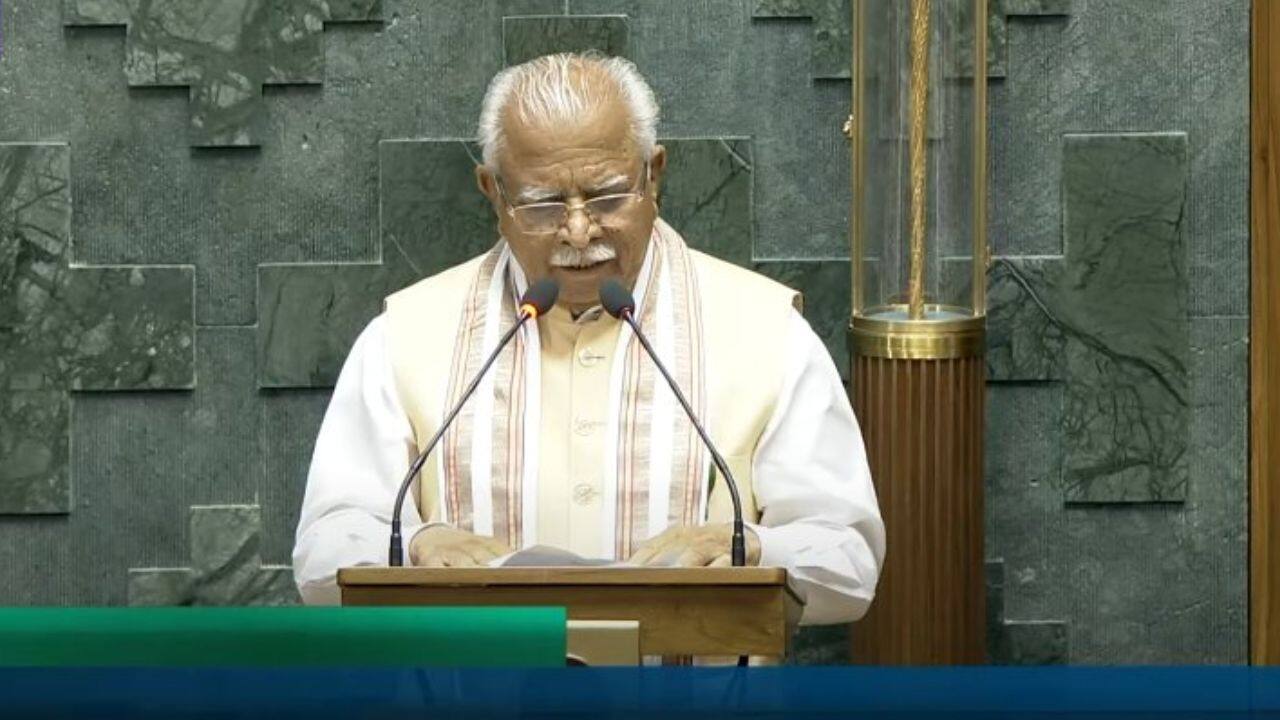 Union Minister Manohar Lal Khattar takes oath as a member of the 18th Lok Sabha.