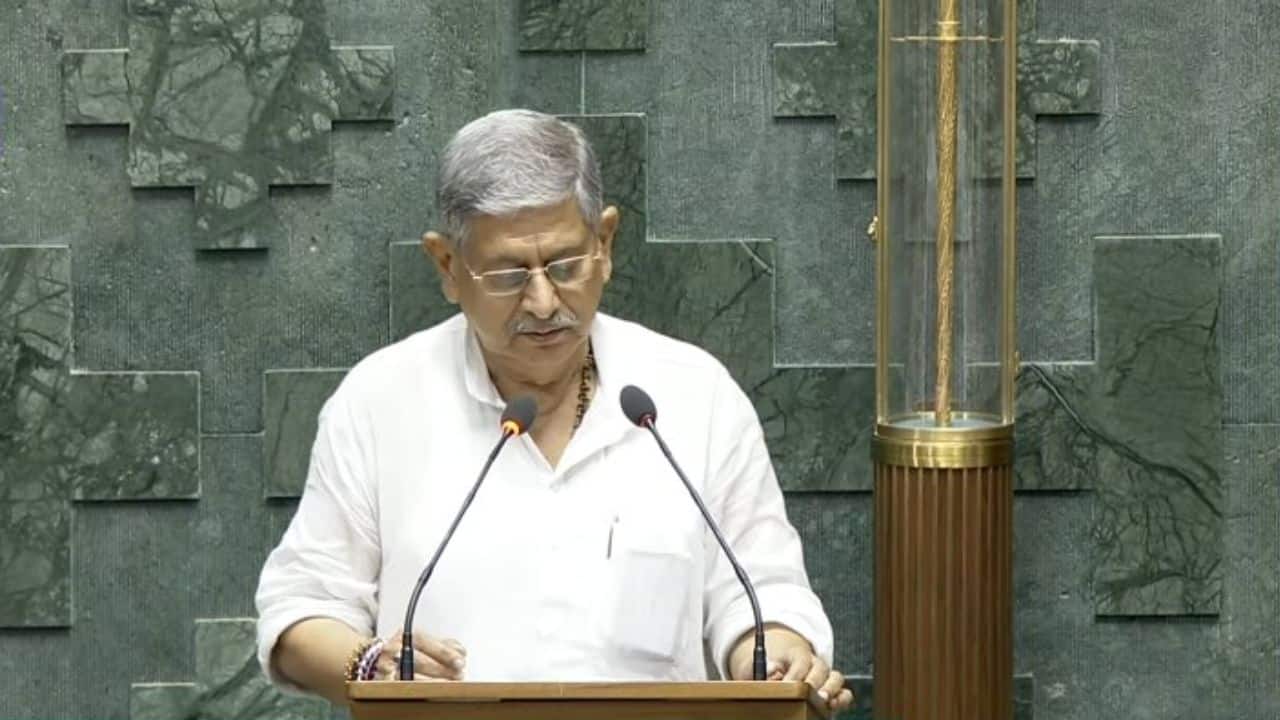 Union Minister and JD(U) MP Rajiv Ranjan (Lalan) Singh takes oath as member of the 18th Lok Sabha.