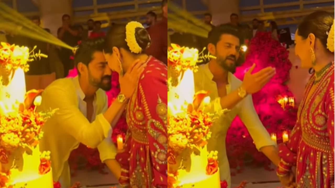 Sonakshi Sinha and Zaheer Iqbal dance together on Tere Mast Mast Do Nain from her movie Dabangg at their wedding reception, watch video