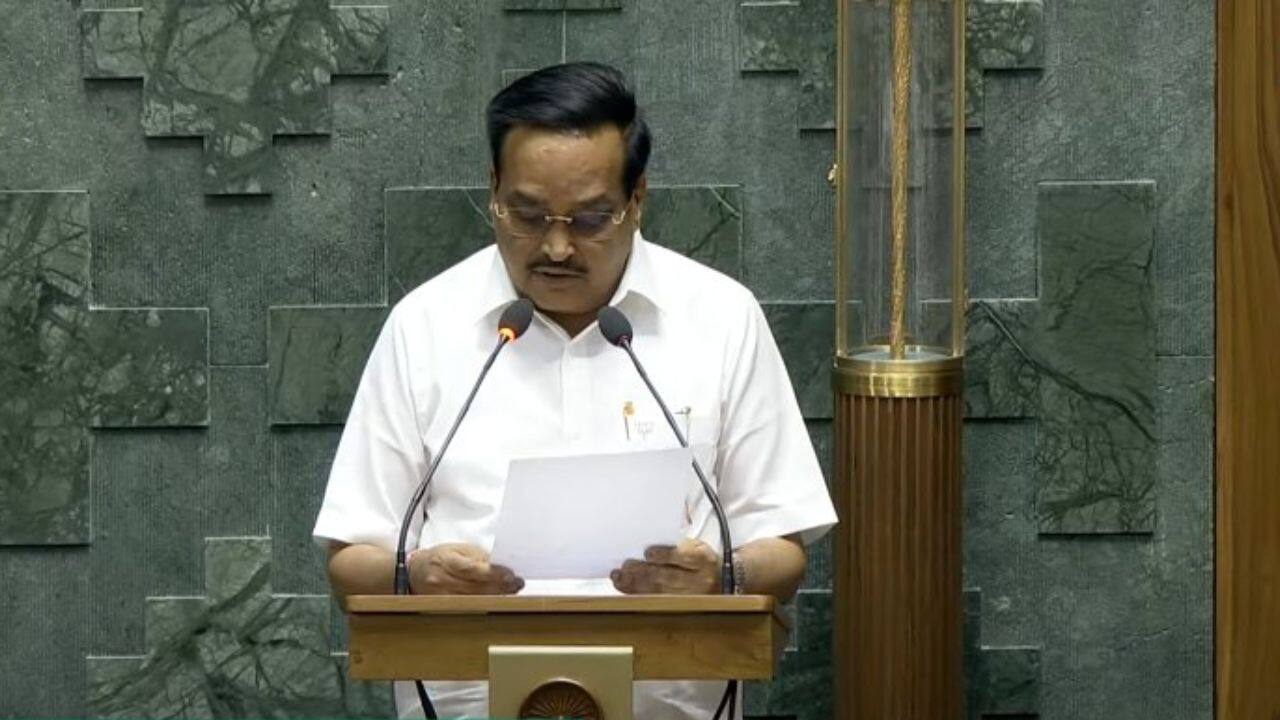 Union Minister CR Patil takes oath as a member of the 18th Lok Sabha.