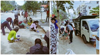 Bengaluru techies, school kids and engineers took part in the cleanup drive. (Images: @OurMahadevapura/X)