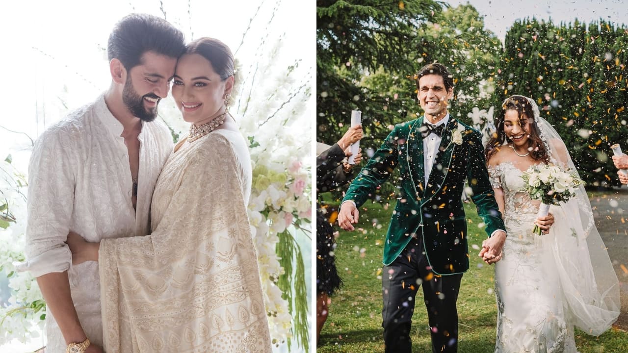 Sonakshi Sinha-Zaheer Iqbal, Sidhartha Mallya-Jasmine pick unconventional colours for dreamy June weddings