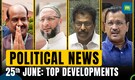 Political News: Lok Sabha Speaker's Election On June 26 | Owaisi’s 'Jai Palestine' Chant Stirs Row