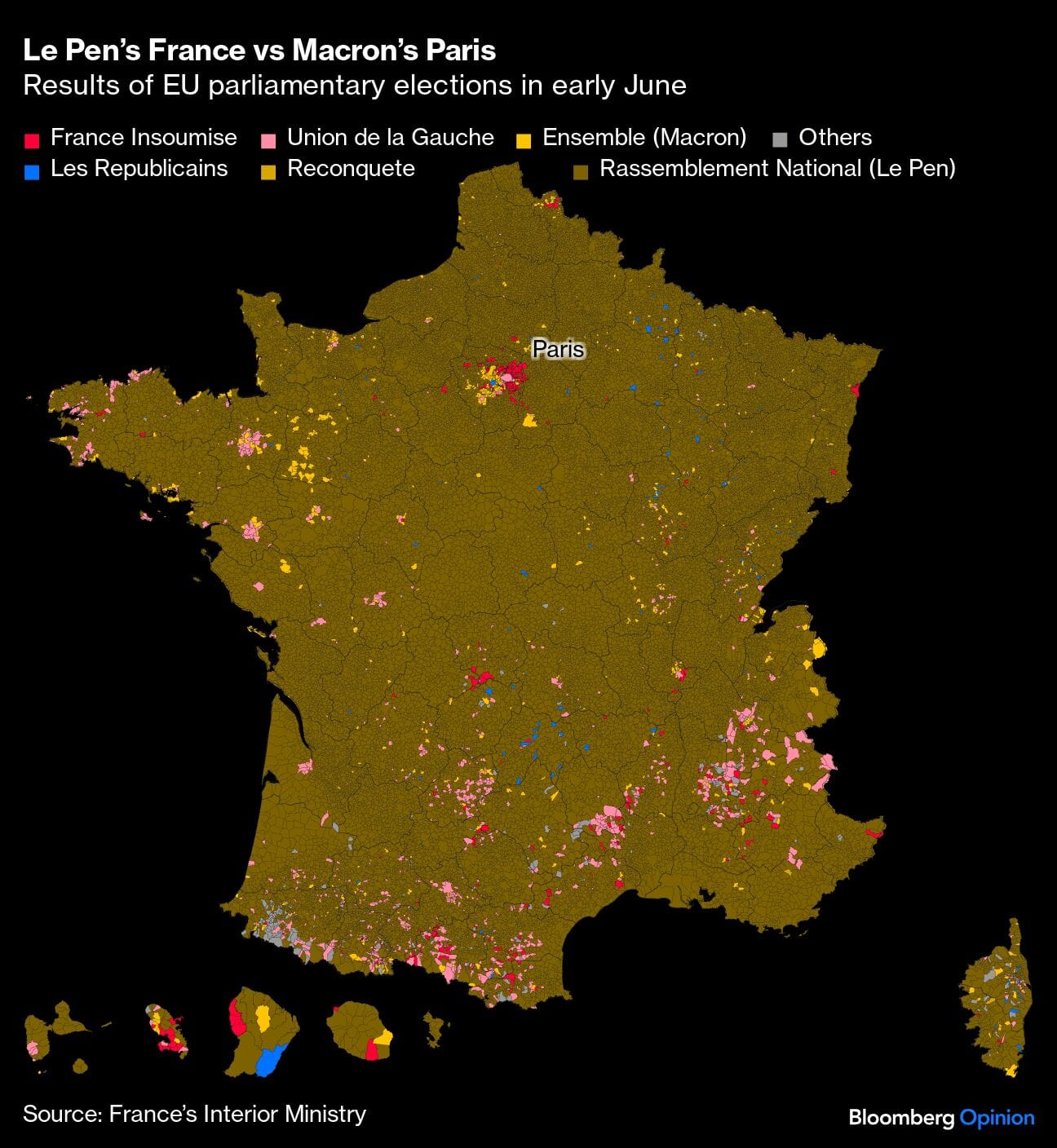 Le Pens France vs Macrons Paris | Results of EU parliamentary elections in early June