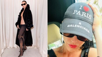 To complete the look, she sported a sleek braid cascading down to her hips and a pair of classic black Balenciaga sunglasses.