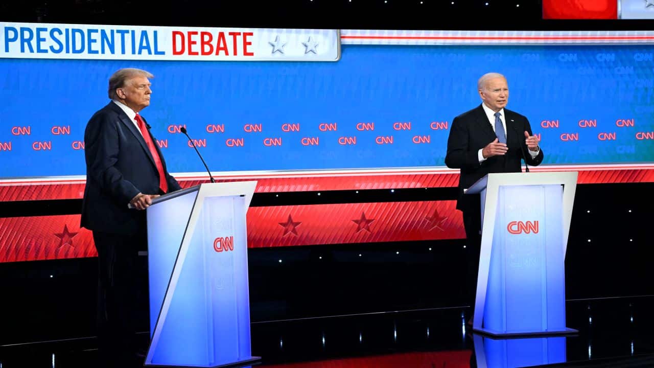 Joe Biden falters, fumbles & freezes during US Presidential debate with Donald Trump. Video Joe Biden falters, fumbles & freezes during US Presidential debate with Donald Trump. Video