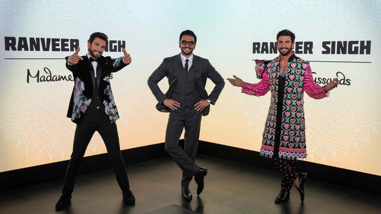 Madame Tussauds London celebrates Ranveer Singh by unveiling his triple statues linked to "pointing Spiderman" meme