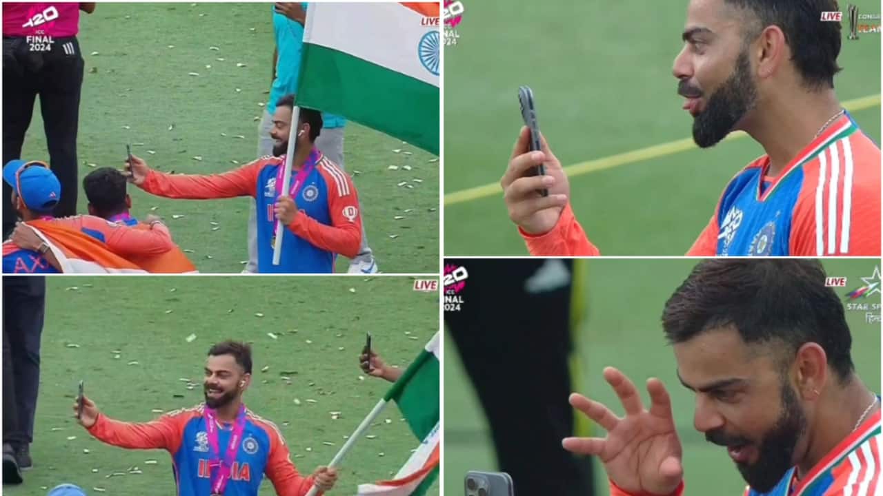 Virat Kohli cries, video calls wife Anushka Sharma and his kids after India wins T20 World Cup