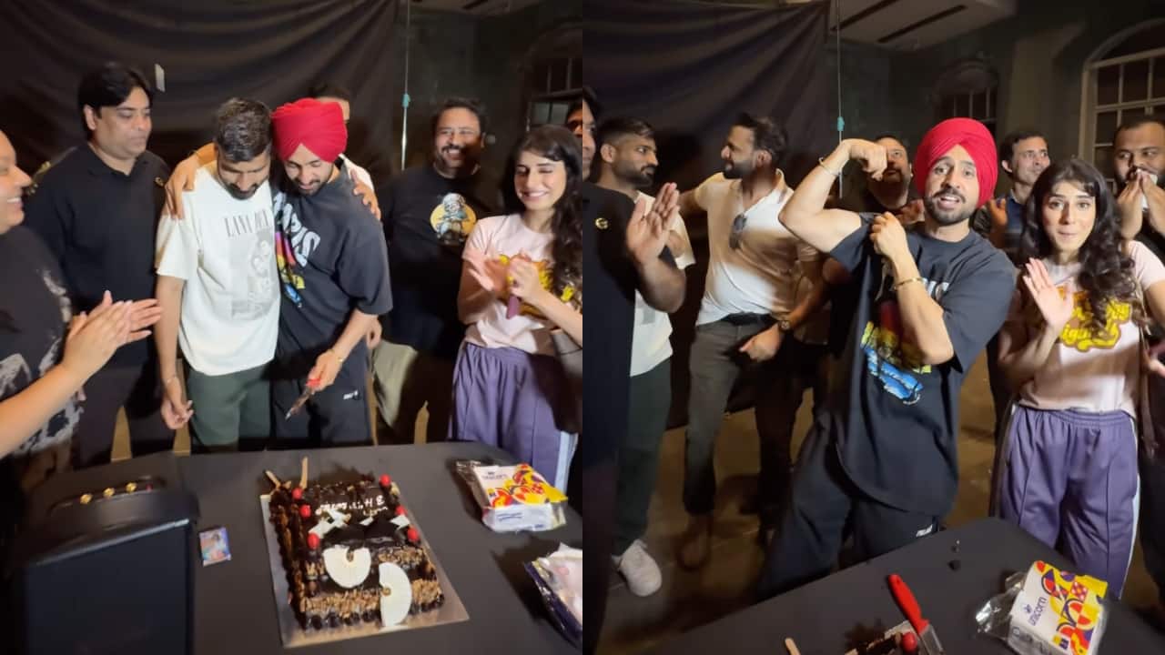Diljit Dosanjh celebrates ‘Jatt and Juliet 3’ success, cuts cake and parties with team