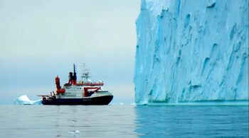 Researchers in the icebreaker Polarstern in the West Antarctica Region (Image credit: Johann Klages)