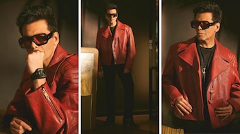 Karan Johar accessorised his look with a stylish designer neck chain and matching footwear, each piece meticulously chosen to complement his overall aesthetic (Image: @karanjohar/Instagram)