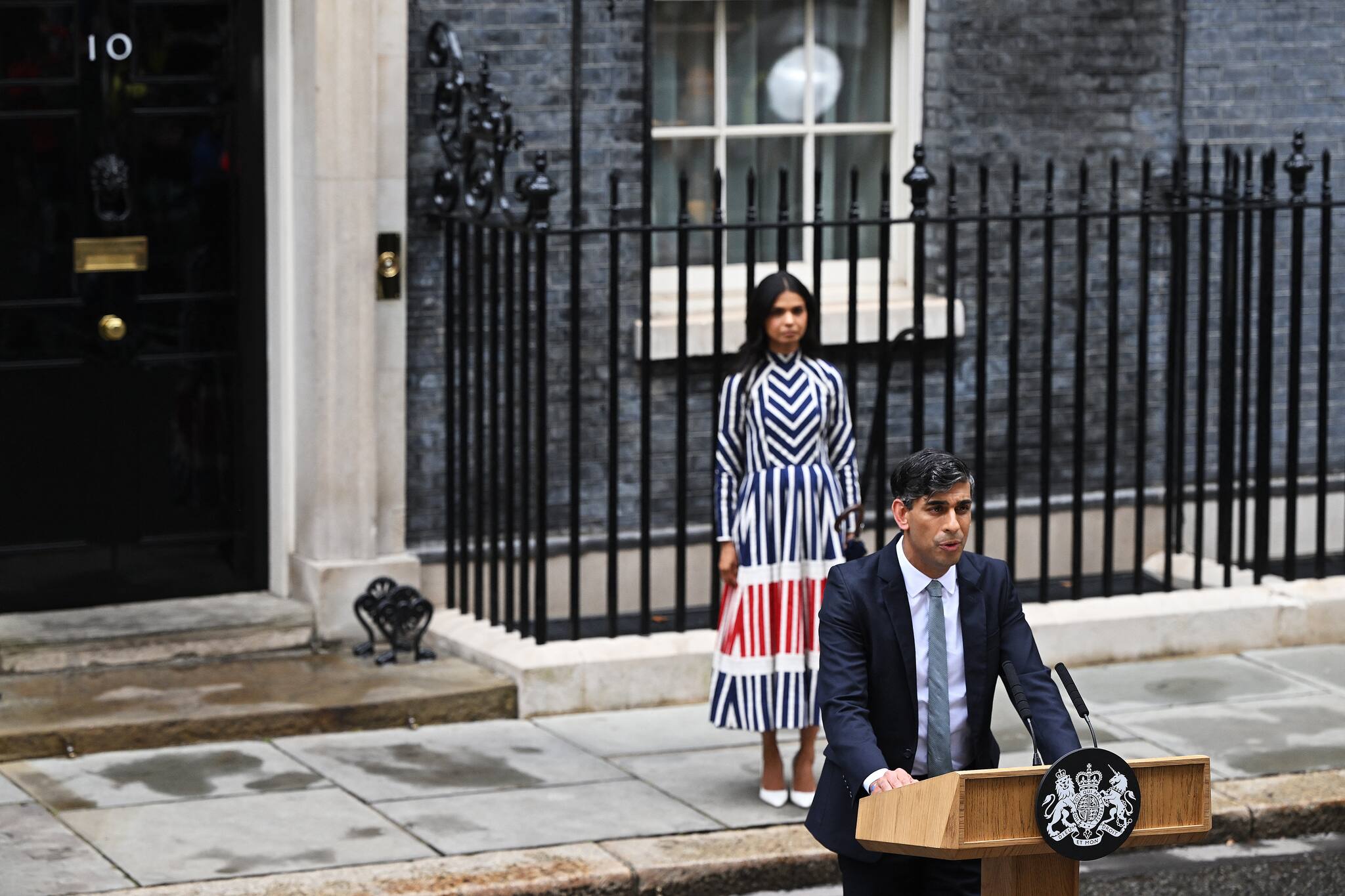 &quot;To the country, I would like to say first and foremost, I am sorry,&quot; he declared, standing before the iconic black door of Number 10 Downing Street. (AFP Photo)