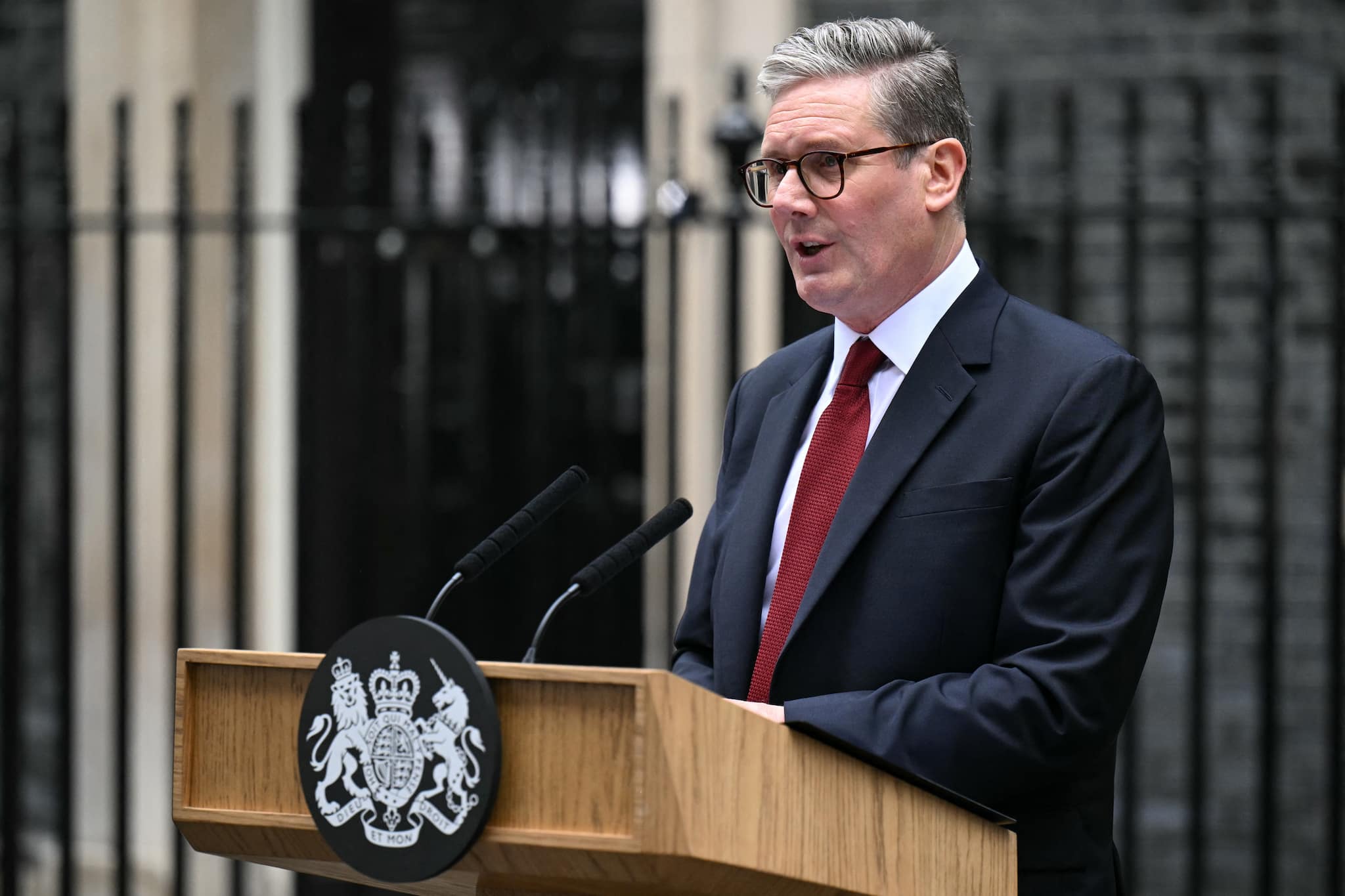 &quot;The work of change begins immediately, but have no doubt, we will rebuild Britain.&quot; (AFP Photo) He acknowledged the significance of Rishi Sunak's tenure as the first British-Asian Prime Minister and praised his dedication and hard work. (AFP Photo)