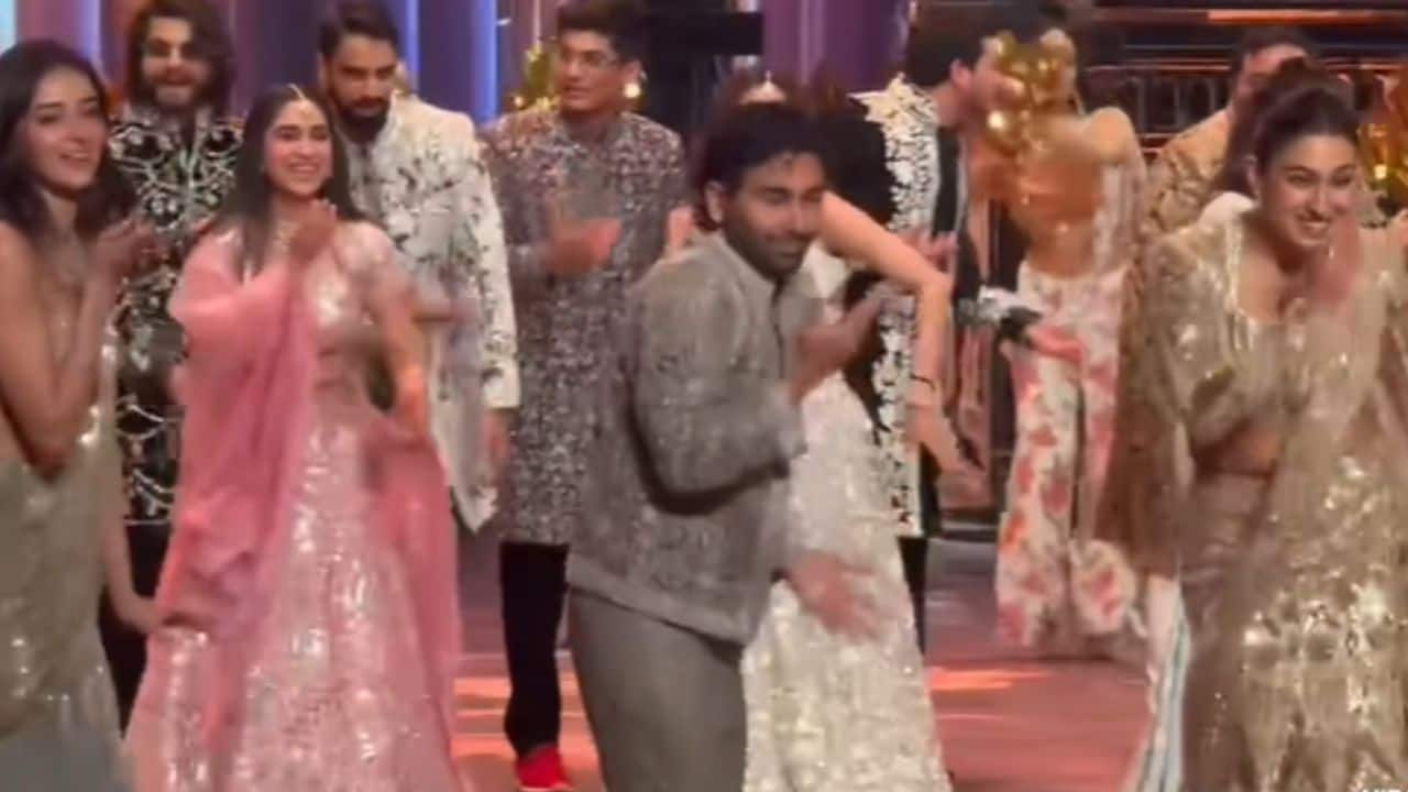 Ananya Panday, Sara Ali Khan, and Orry set stage on fire at Anant Ambani and Radhika Merchant's Sangeet, Watch Here