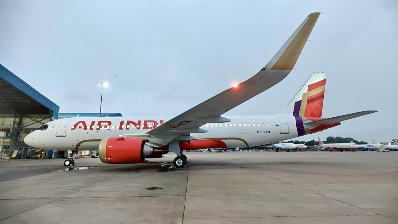 Air India welcomes first A320neo in new livery, introduces premium economy on narrowbody - Moneycontrol