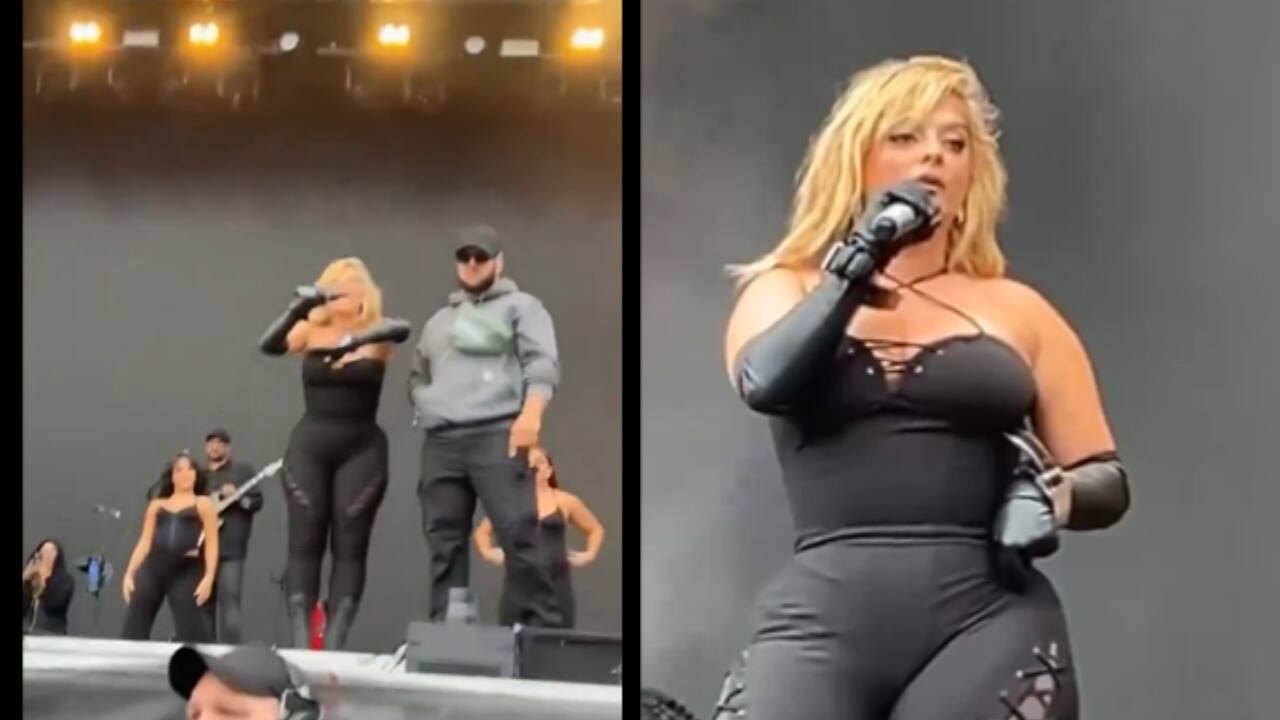 Bebe Rexha throws a person out after he throws something at her during LIVE concert, watch video