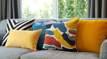 Interior design ideas: Add visual interest by mixing different pillow shapes; round, lumbar, and square. This diversity adds depth to your sofa's aesthetic and prevents monotony (Image: Canva)