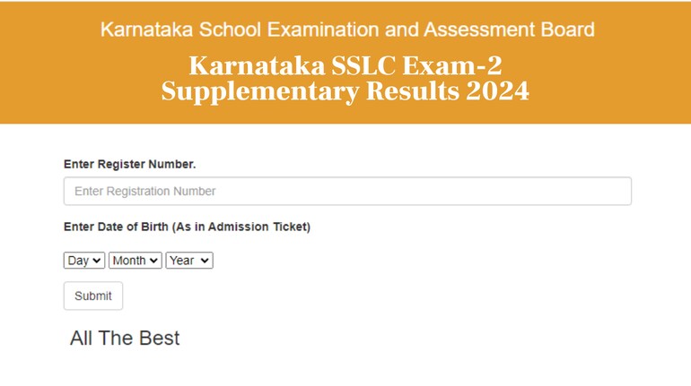 Karnataka 10th Supply Result 2024 announced @ karresults.nic.in; Direct ...