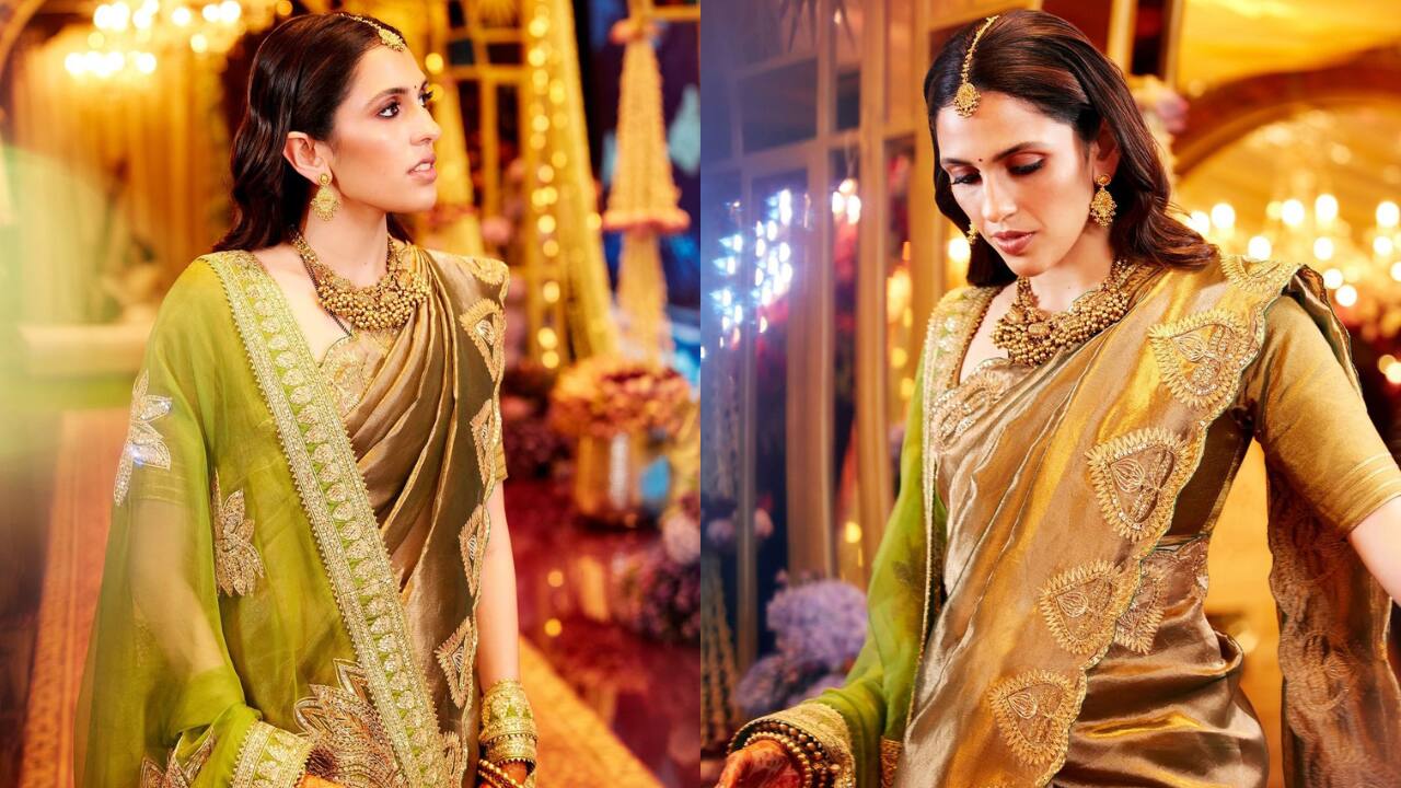 Diya Mehta Jatia looks gorgeous wearing her Nani’s jewellery at Anant Ambani, Radhika Merchant’s mehendi