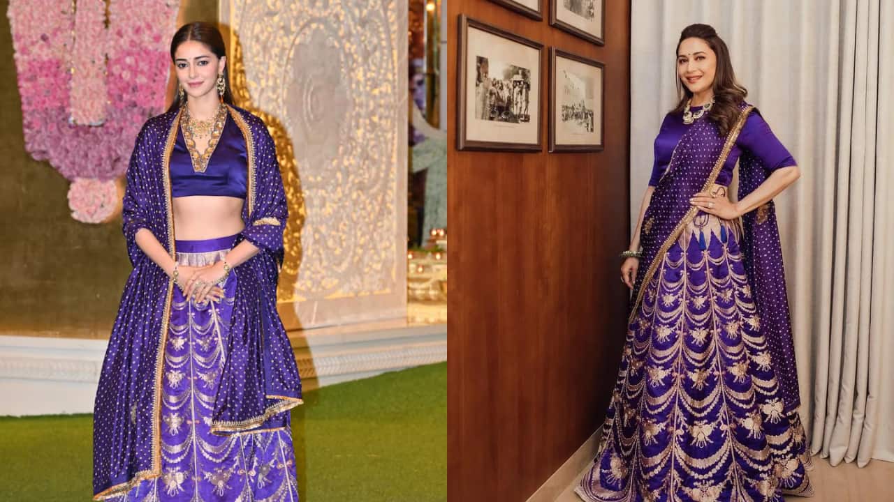 Anant Ambani, Radhika Merchant Mehendi: Madhuri Dixit wore the same exquisite purple lehenga before Ananya Panday