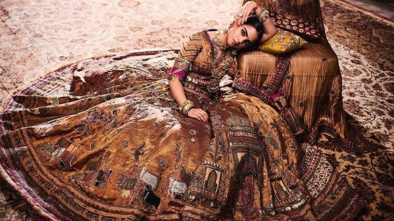 Isha Ambani’s artistic lehenga inspired by ‘Tree of Life’, with shlokas from Bhagavad Gita